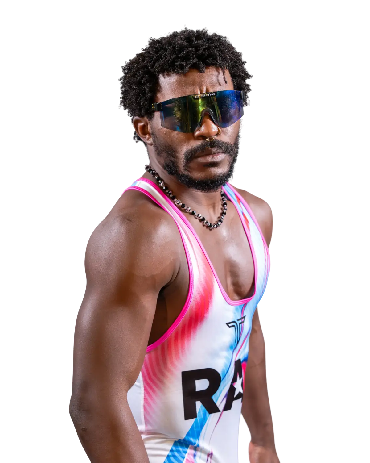 Upper-body portrait of Mugzy, RAF athlete.