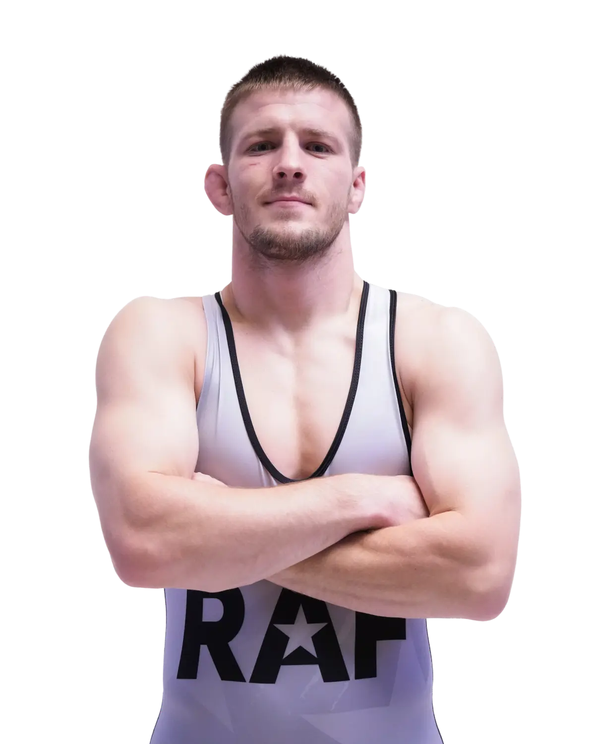 Upper-body portrait of Jason Nolf, RAF athlete.