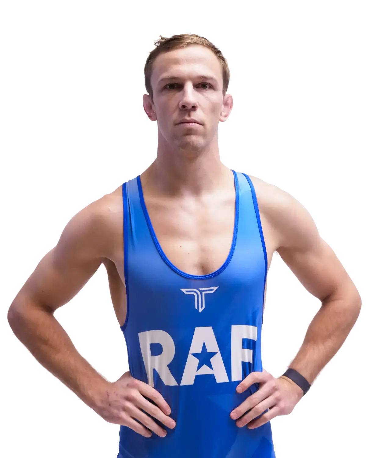 Upper-body portrait of Evan Wick, RAF athlete.