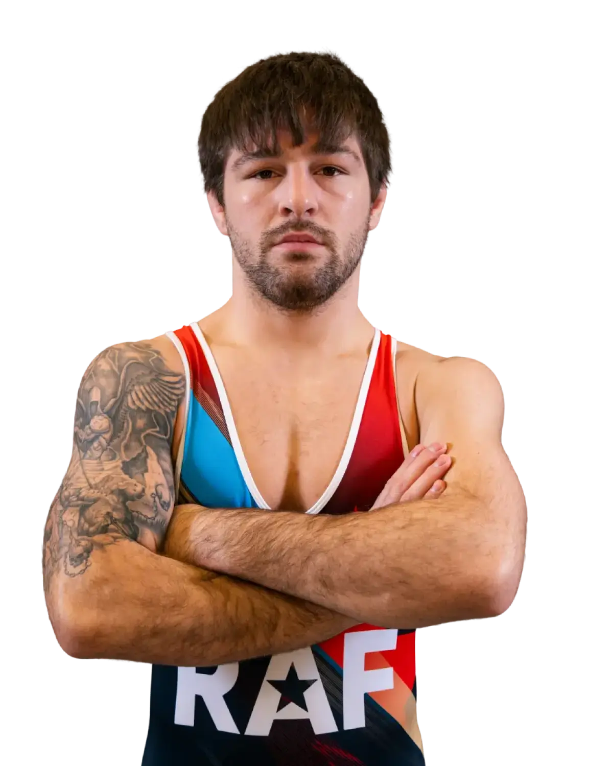 Upper-body portrait of Austin O'Connor, RAF athlete.