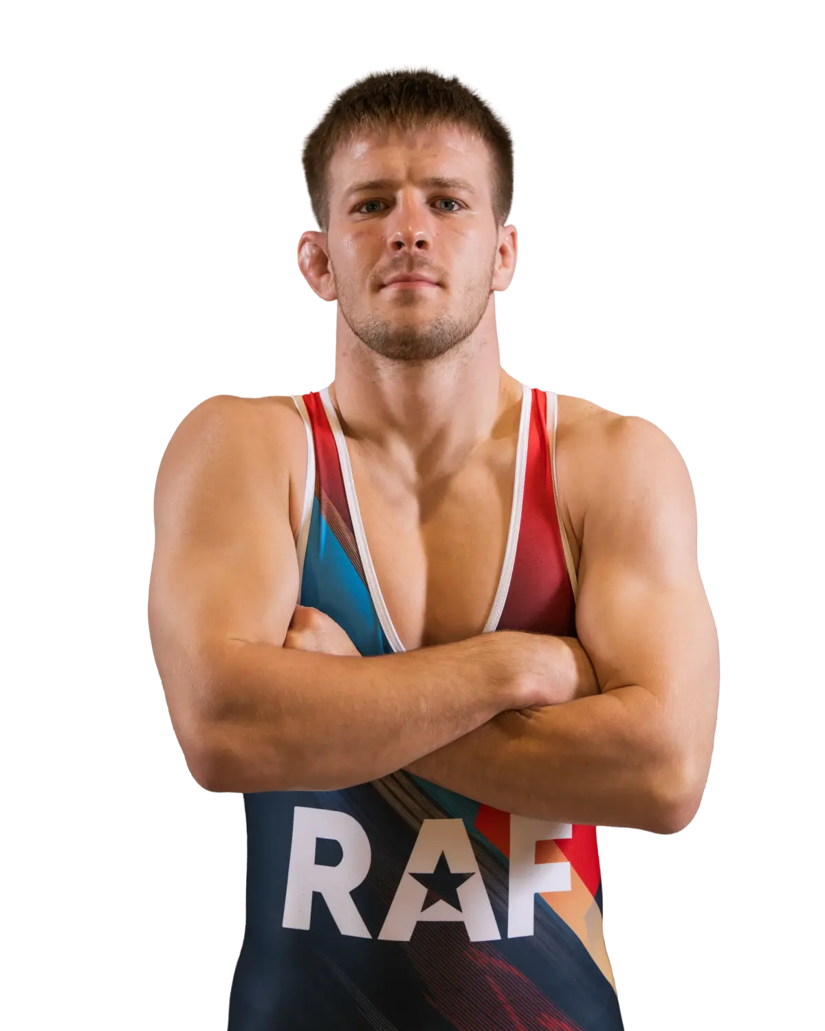 Upper-body portrait of Jason Nolf, RAF athlete.