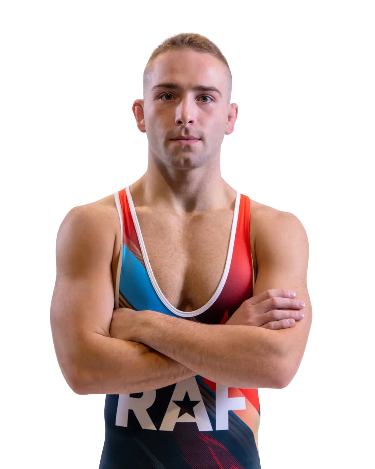 Upper-body portrait of Cayden Henschel, RAF athlete.