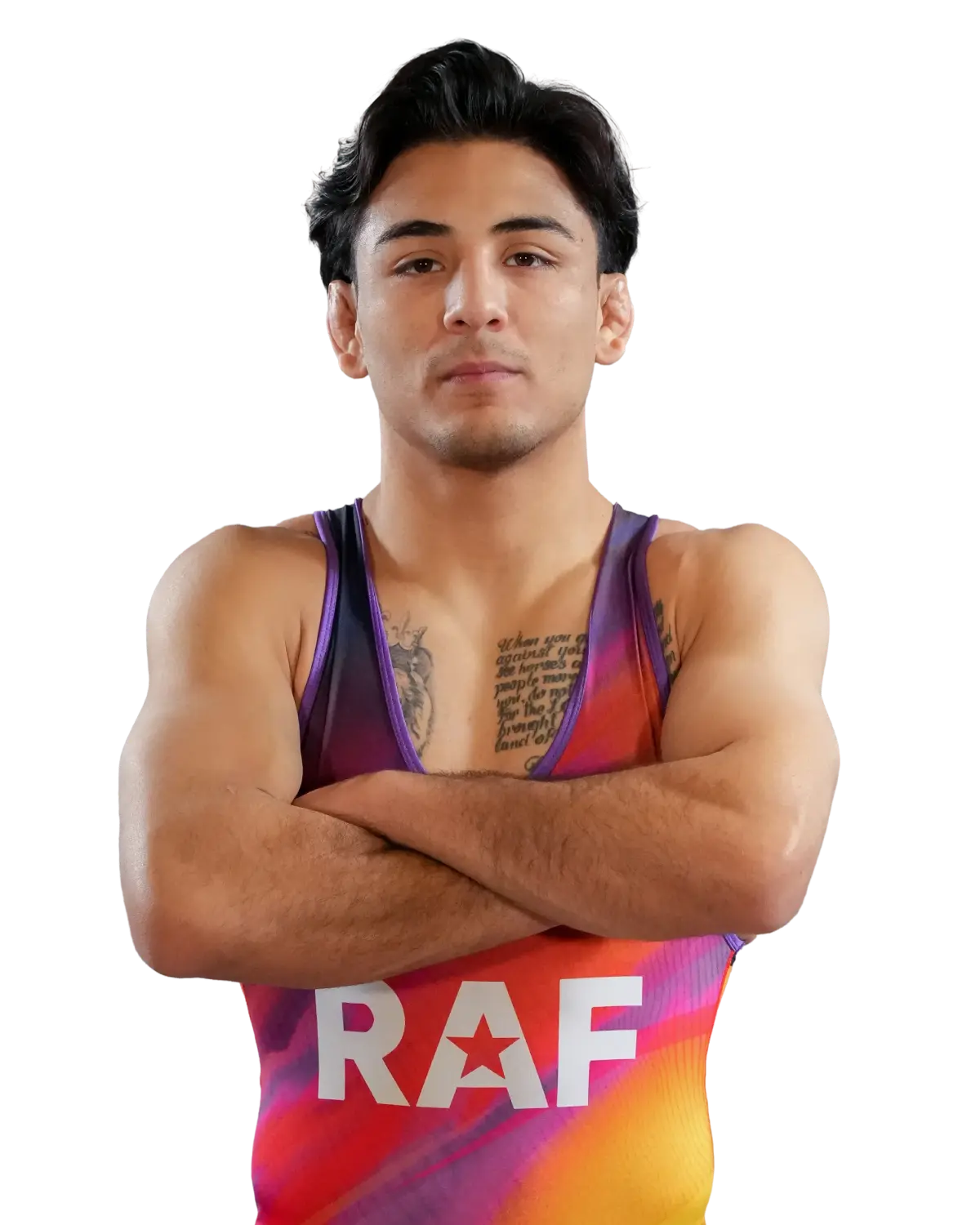 Upper-body portrait of Andrew Alirez, RAF athlete.