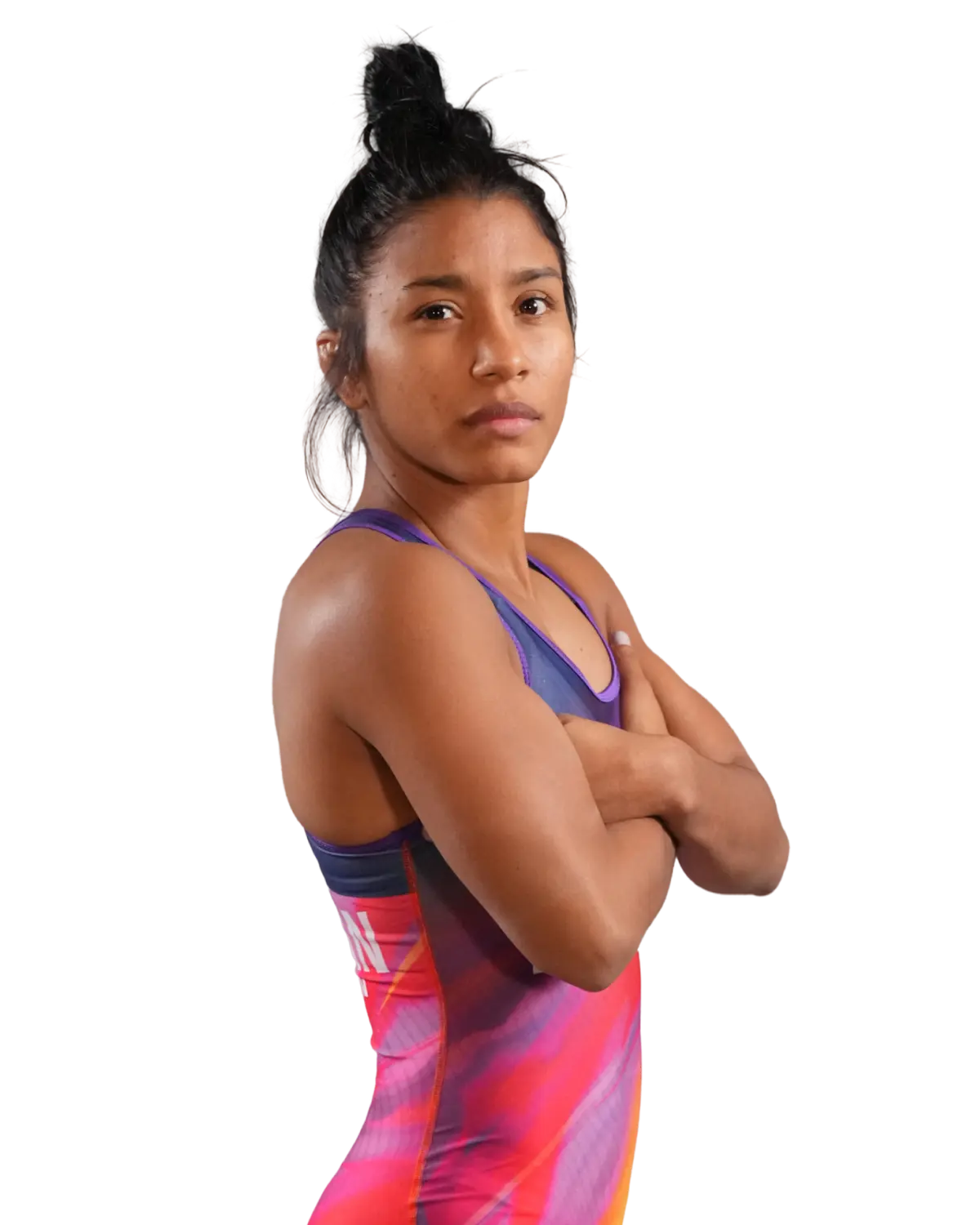 Upper-body portrait of Lucia Yepez, RAF athlete.