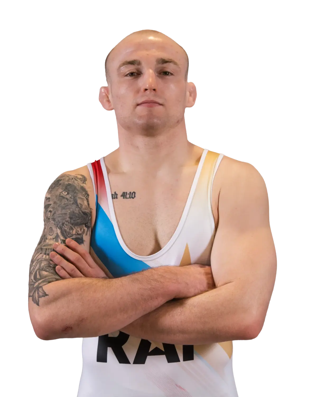 Upper-body portrait of Parker Keckeisen, RAF athlete.