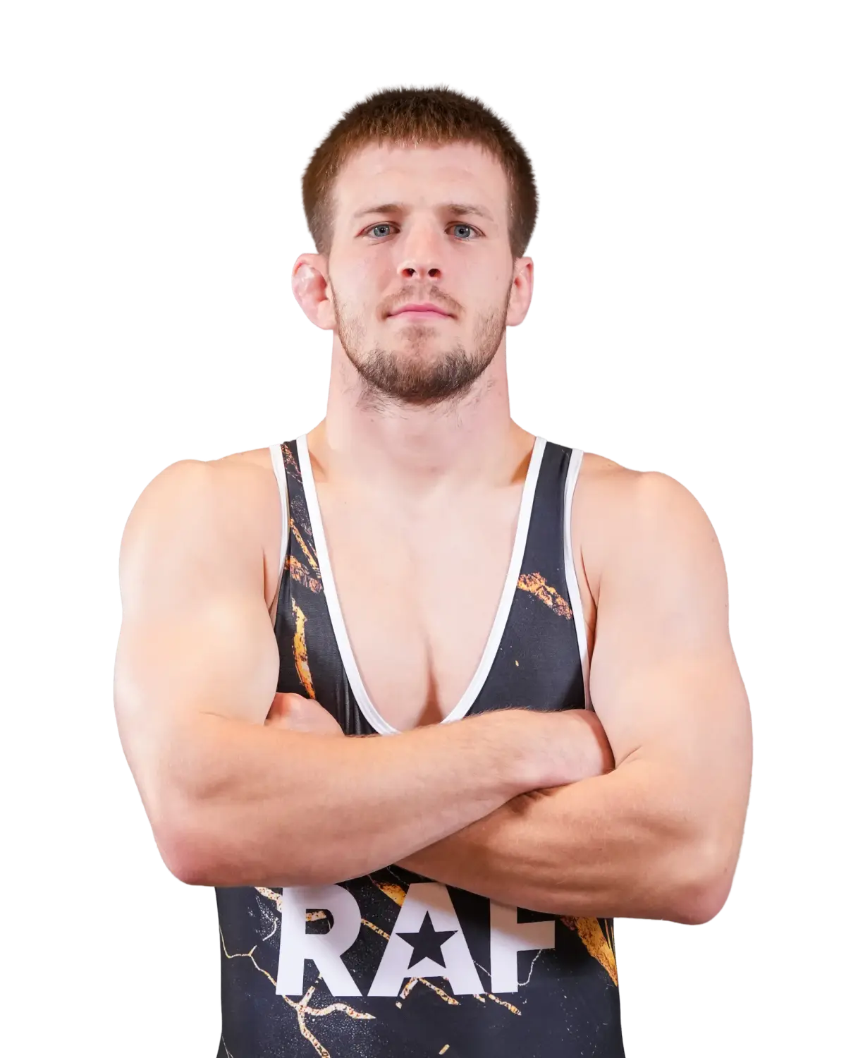 Upper-body portrait of Jason Nolf, RAF athlete.