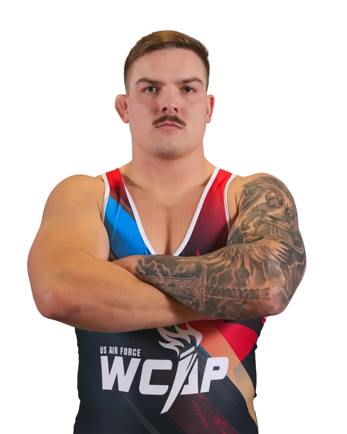 Upper-body portrait of Wyatt Hendrickson, RAF athlete.