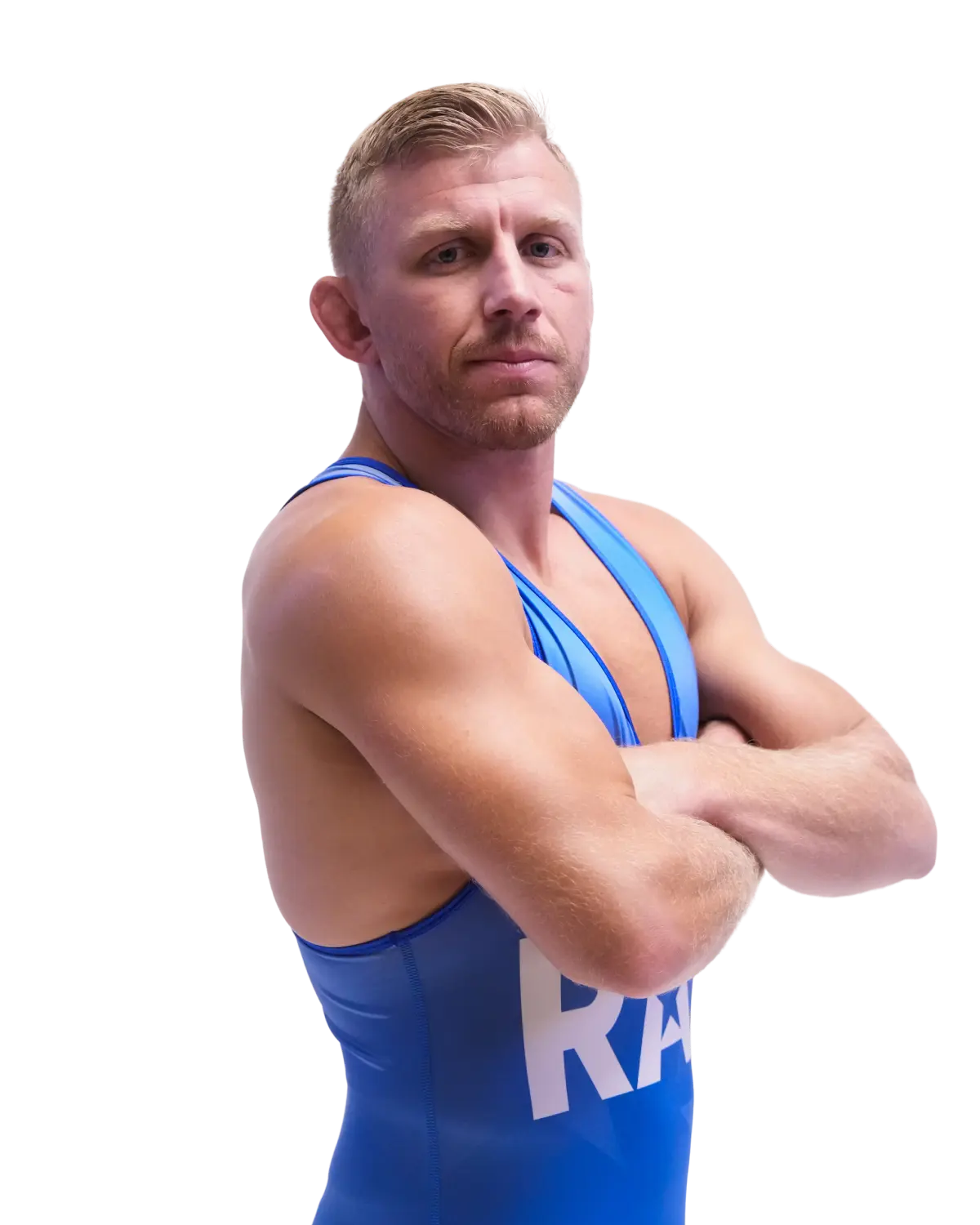 Upper-body portrait of Kyle Dake, RAF athlete.