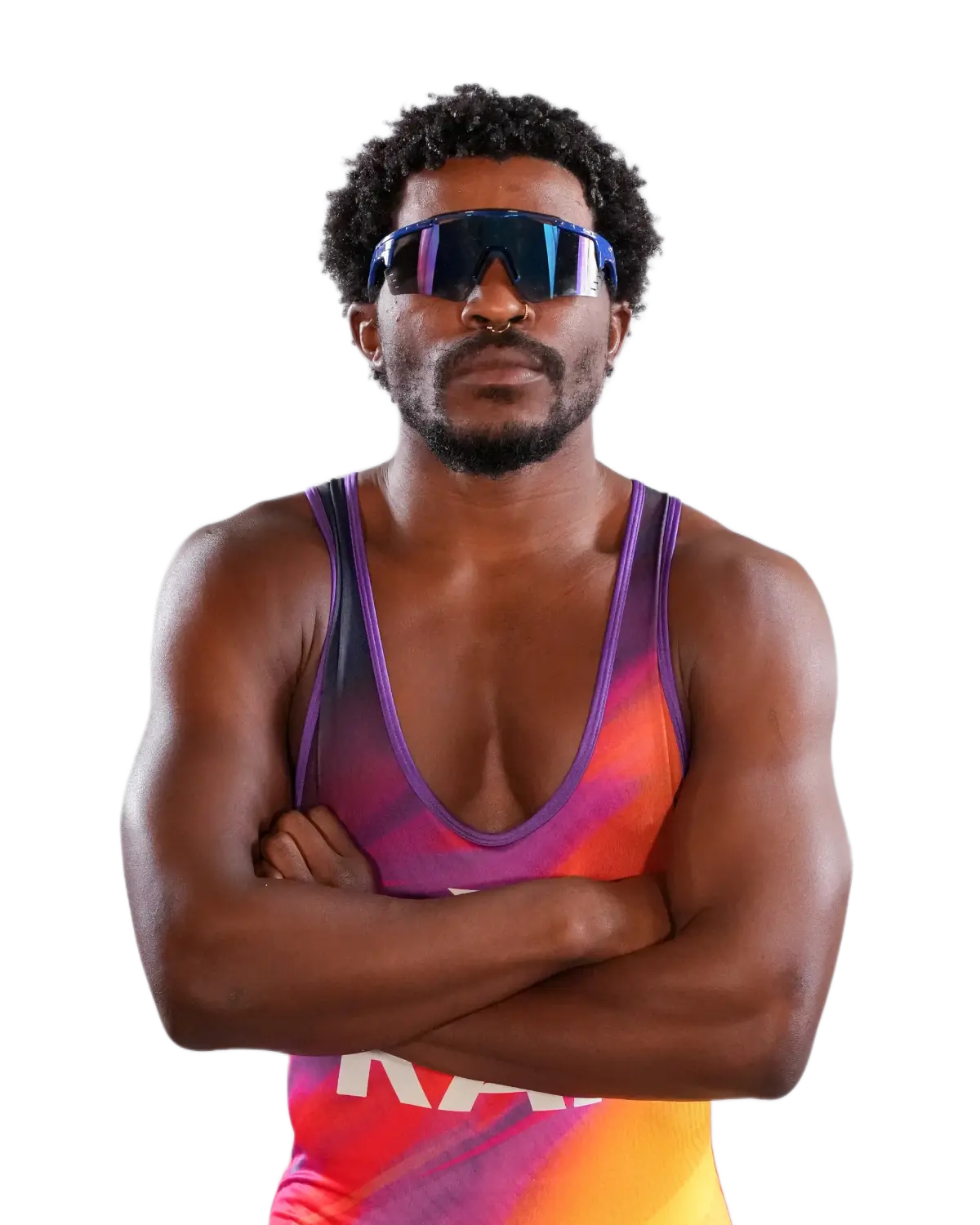 Upper-body portrait of Mugzy, RAF athlete.