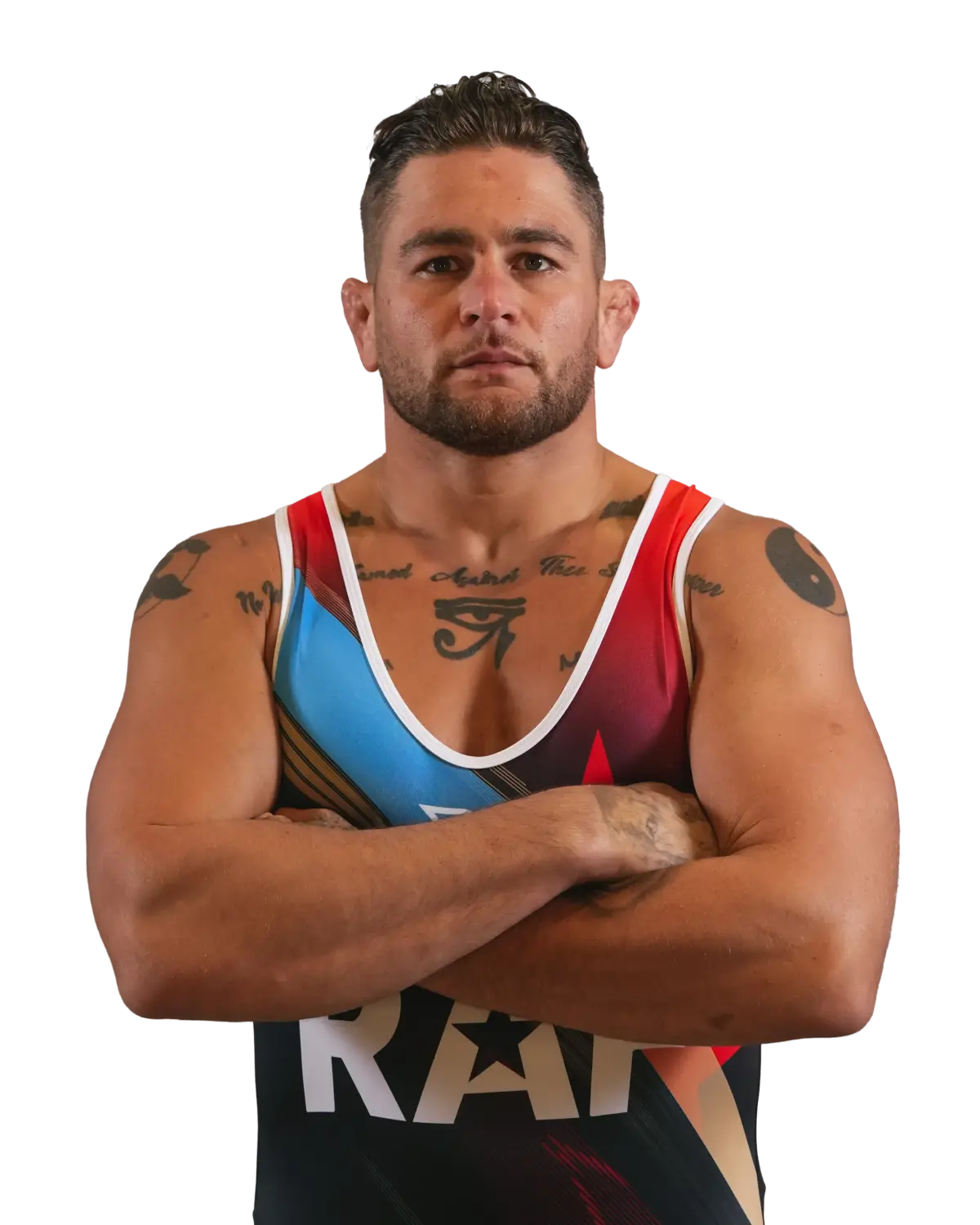 Upper-body portrait of Pat Downey, RAF athlete.