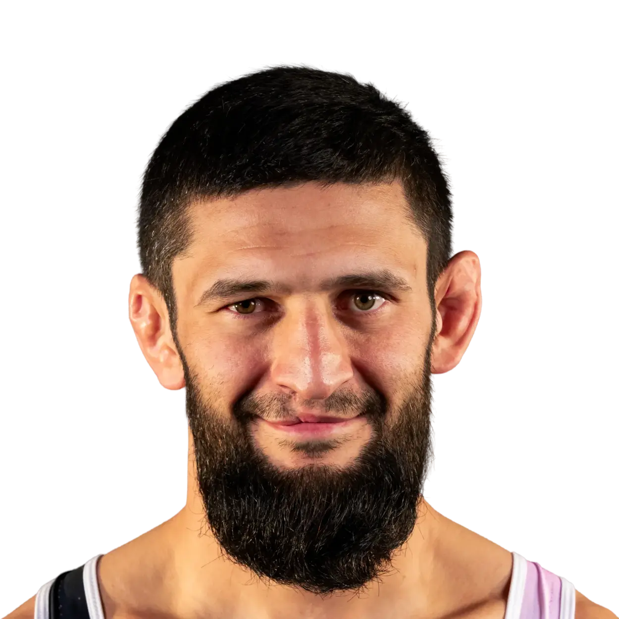 Portrait of Khamzat Chimaev, RAF athlete.