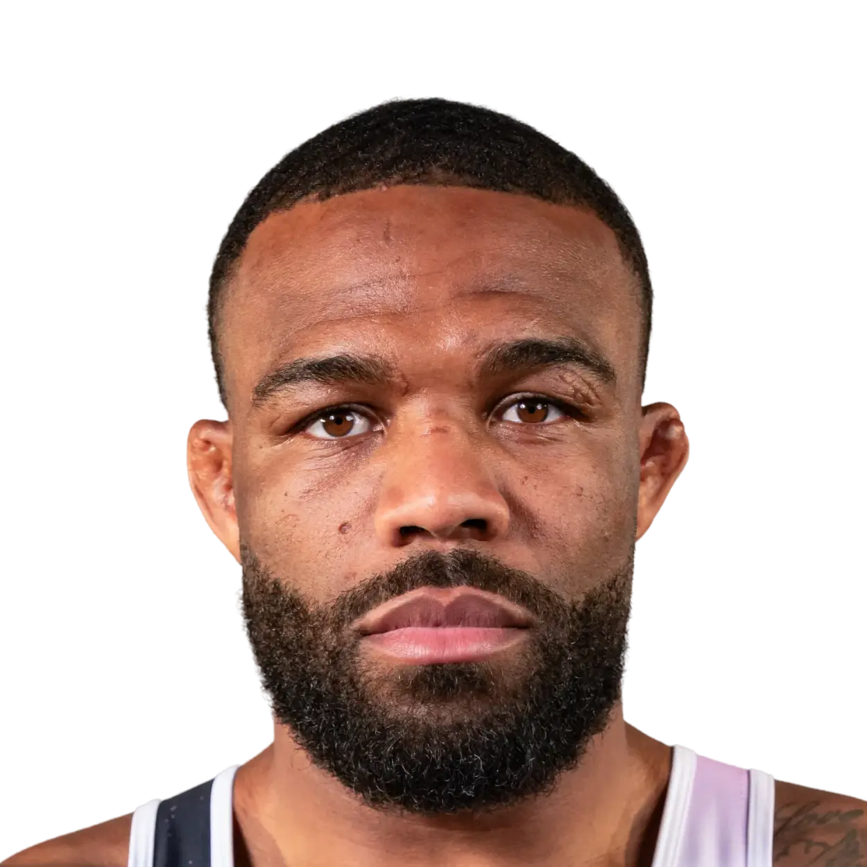 Portrait of Jordan Burroughs, RAF athlete.