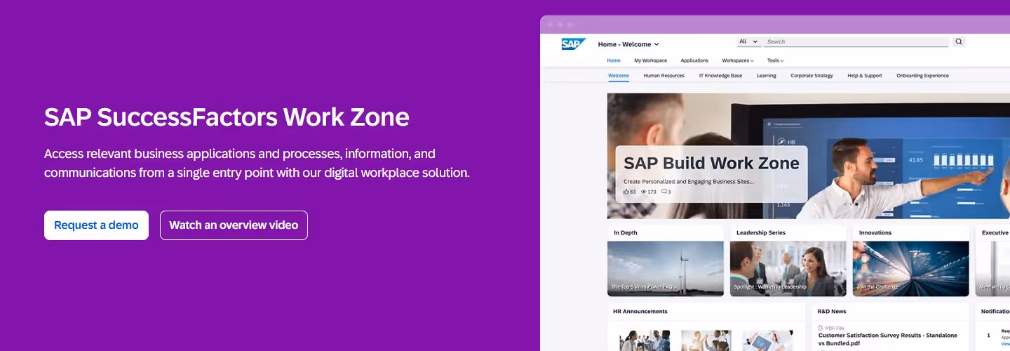 SAP SuccessFactors Work Zone