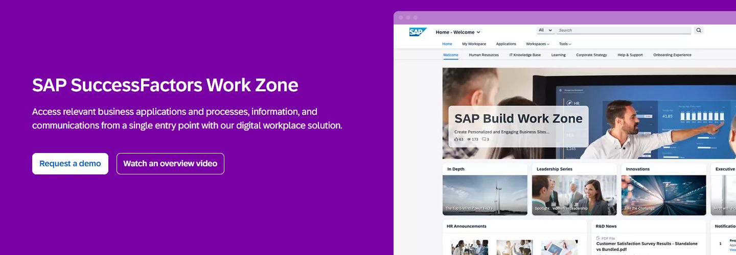 SAP SuccessFactors Work Zone