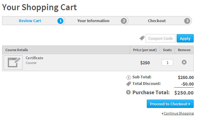 Absorb LMS: Shopping Cart