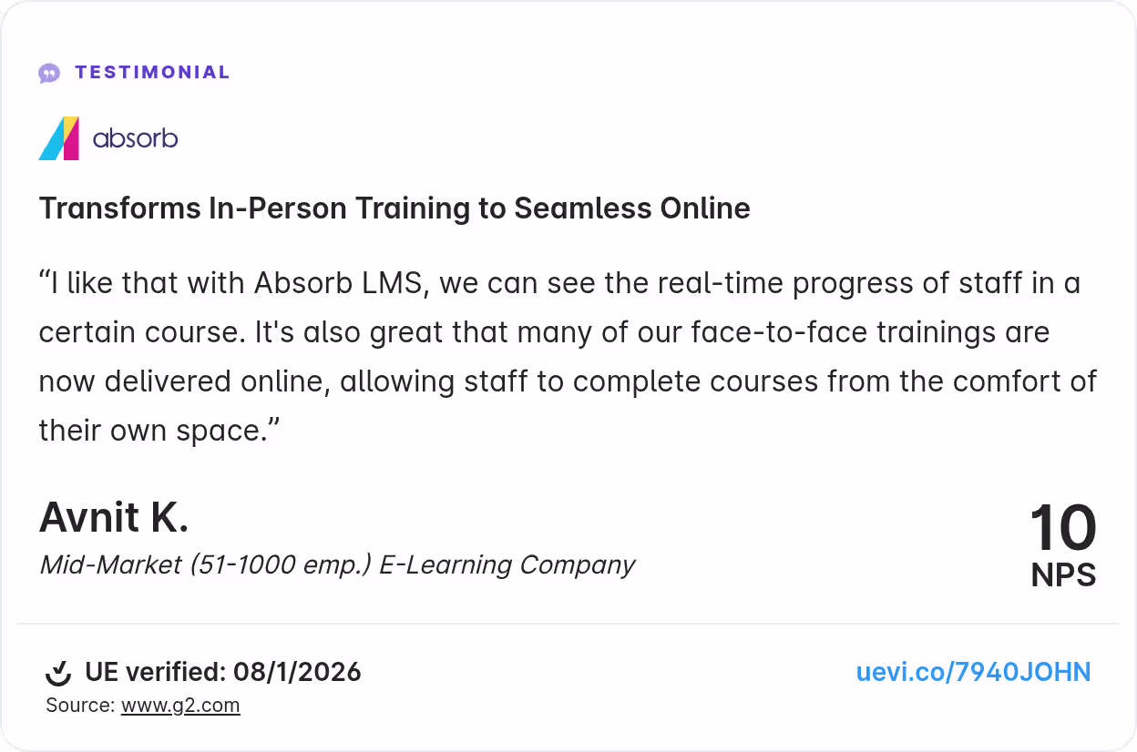 Testimonial about seamlessly training employees