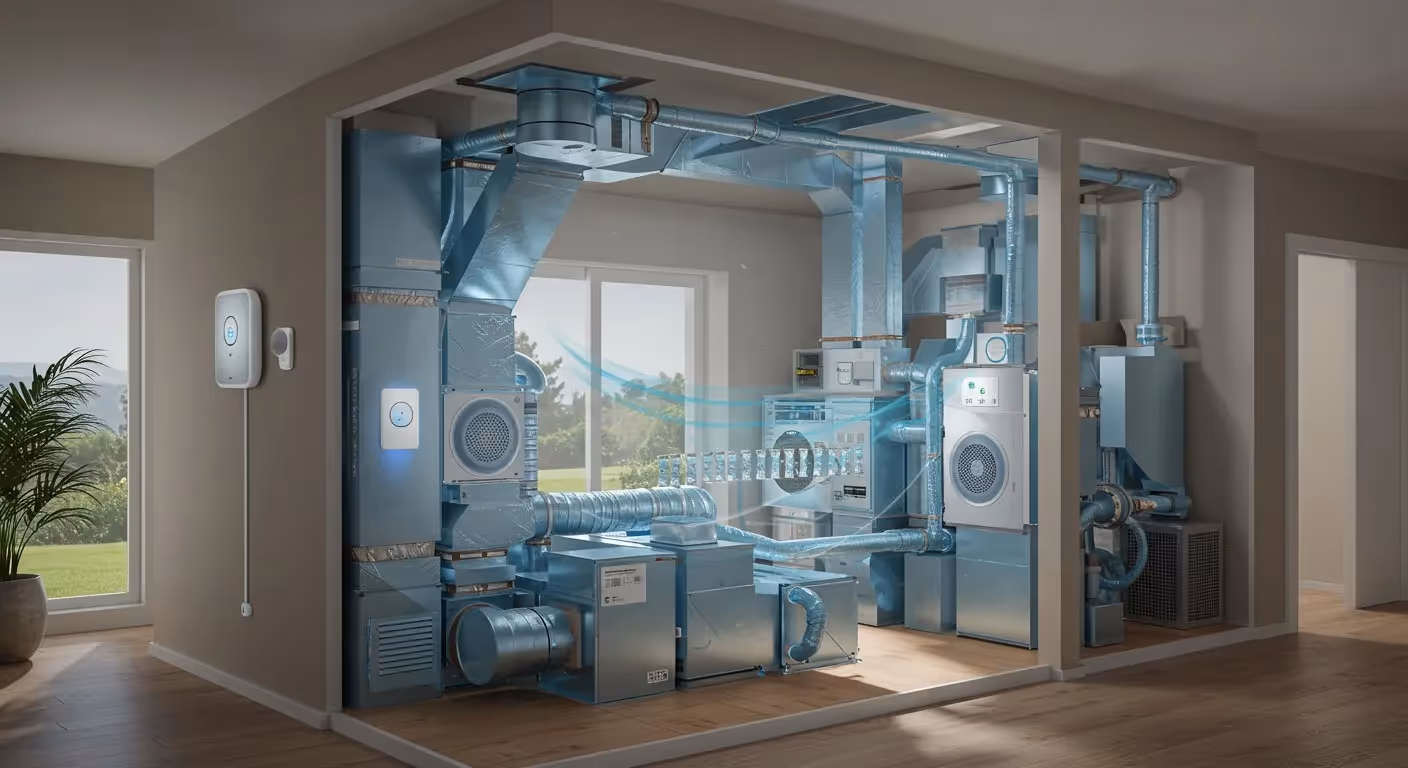A complex whole-home air filtration system.