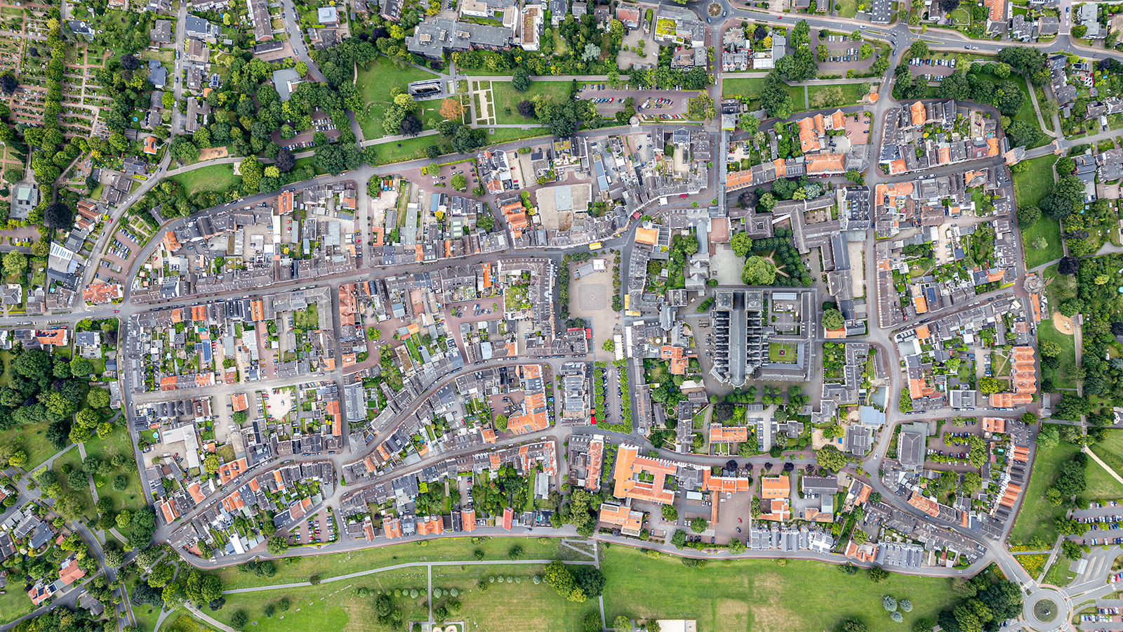 Luftaufnahme von Xanten am Niederrhein in Nordrhein-Westfalen