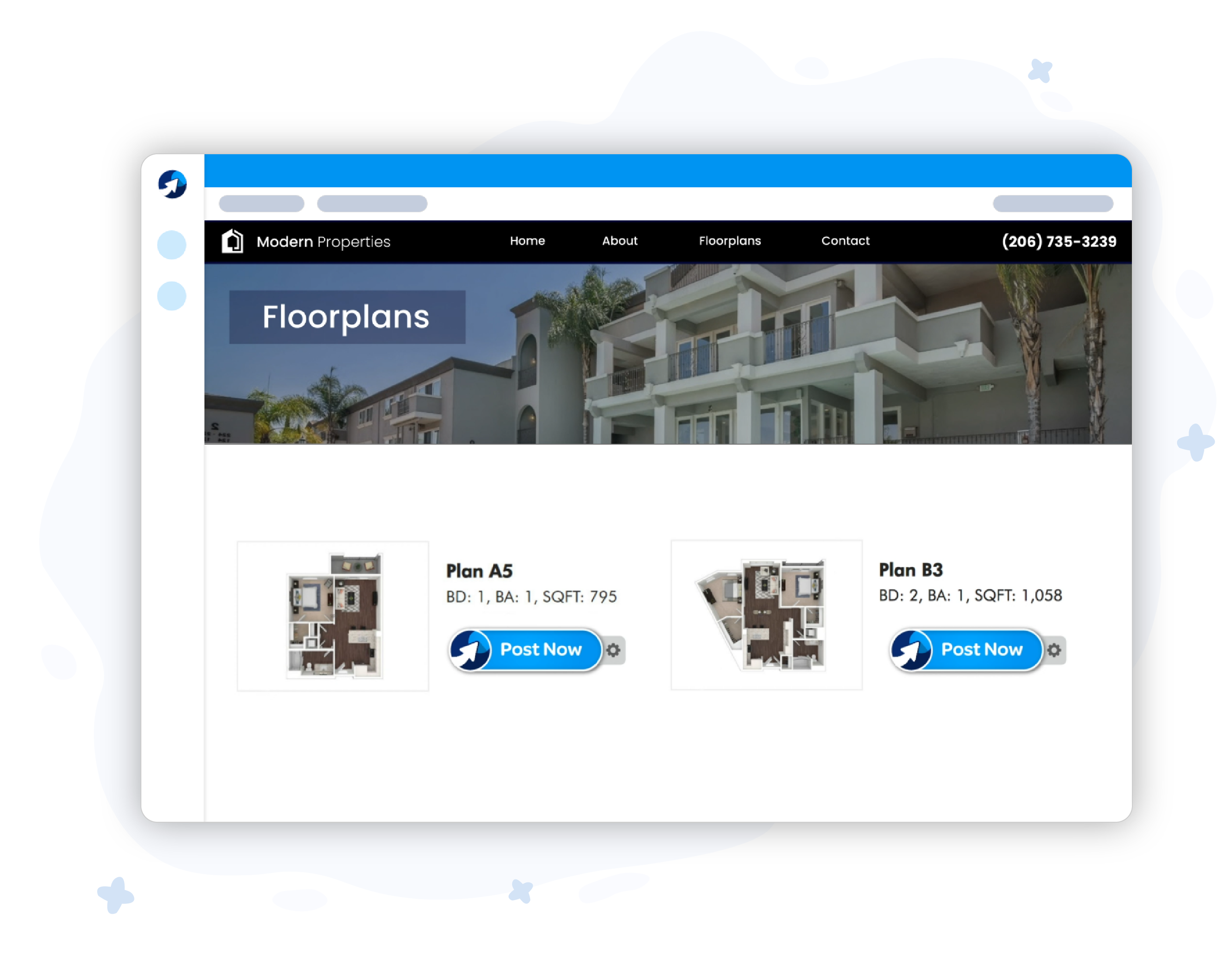 Post directly from your floorplans page