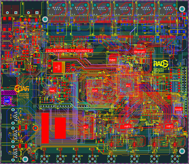 RAD Silicon chip layout with RAD logo