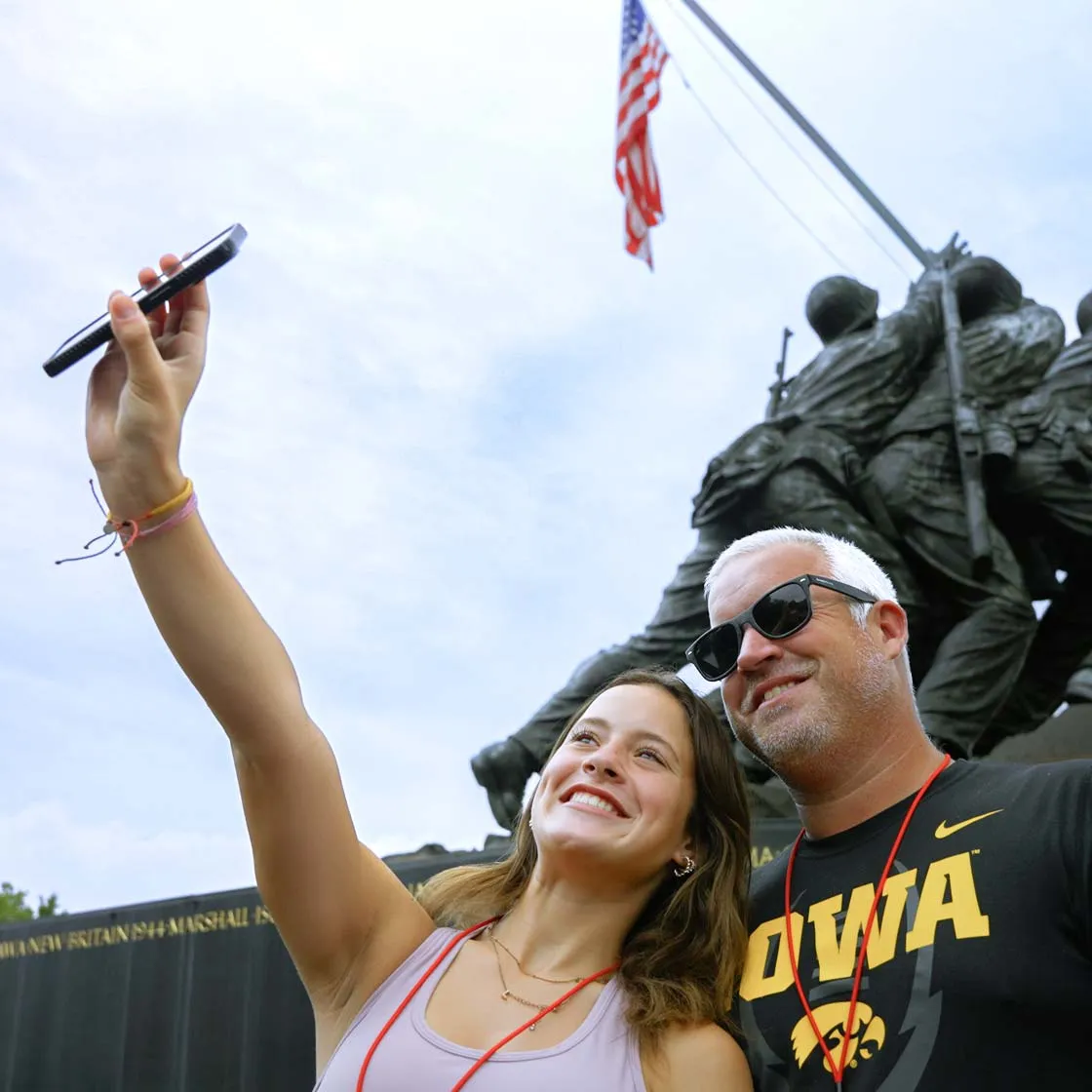 father and daughter on tour