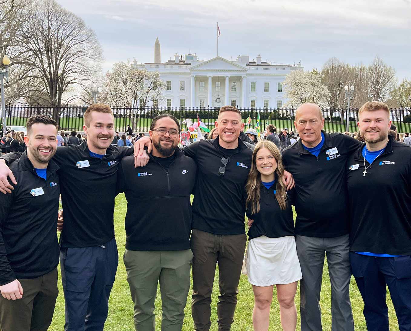world classroom team photo at white house