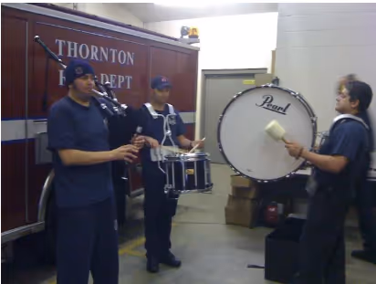 Local 2376 Pipes and Drums History Photo