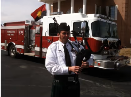 Local 2376 Pipes and Drums History Photo