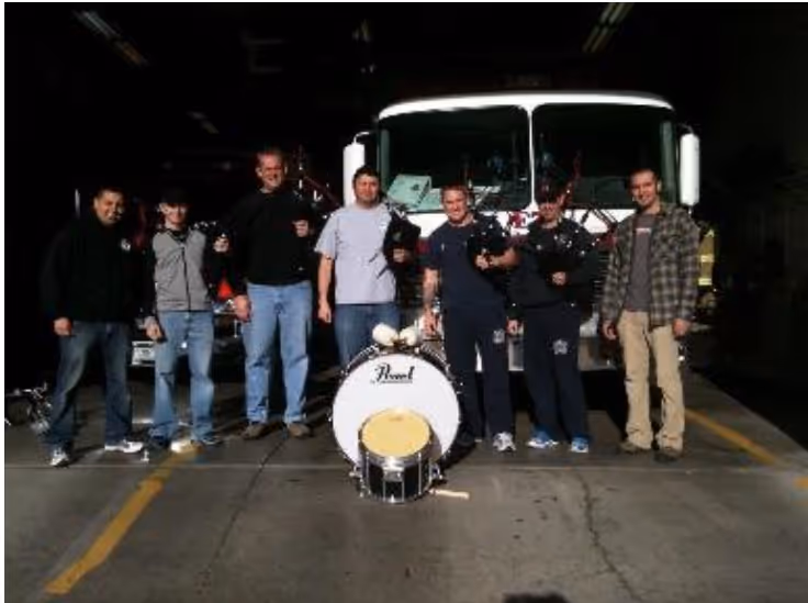 Local 2376 Pipes and Drums History Photo
