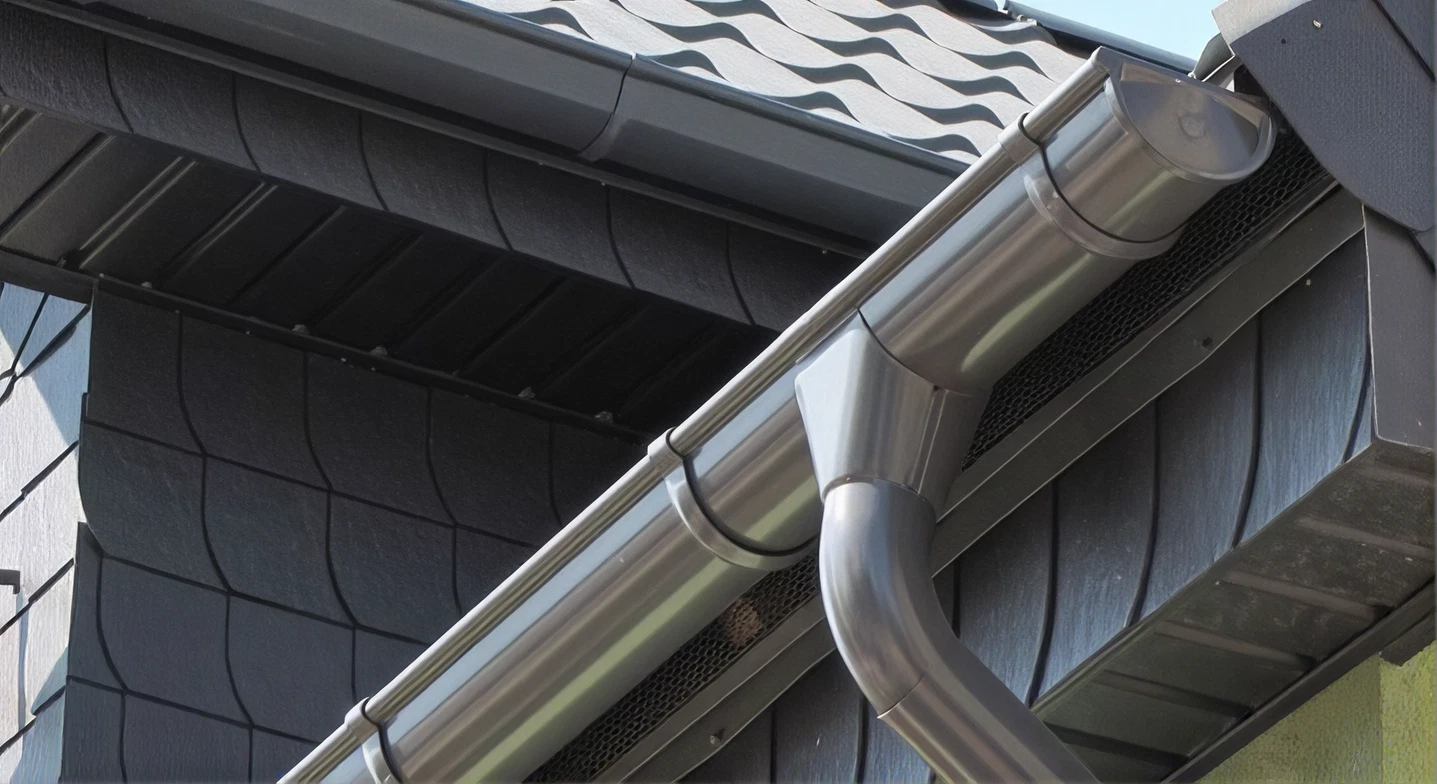 Residential downspout drainage system installation for controlled roof runoff