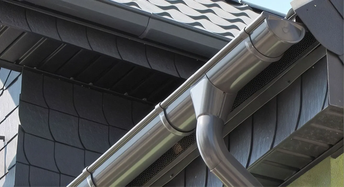 Residential downspout drainage system installation for controlled roof runoff