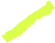 Neon green paintbrush stroke on white background.