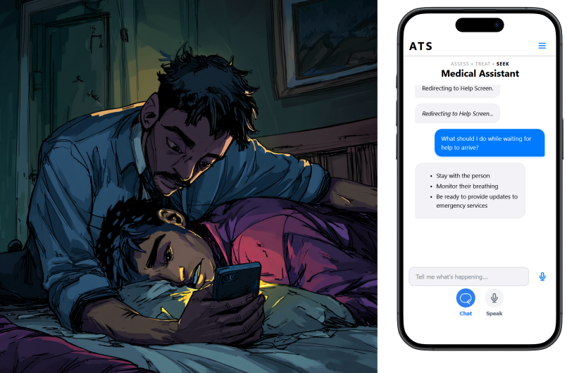 User monitors situation in app