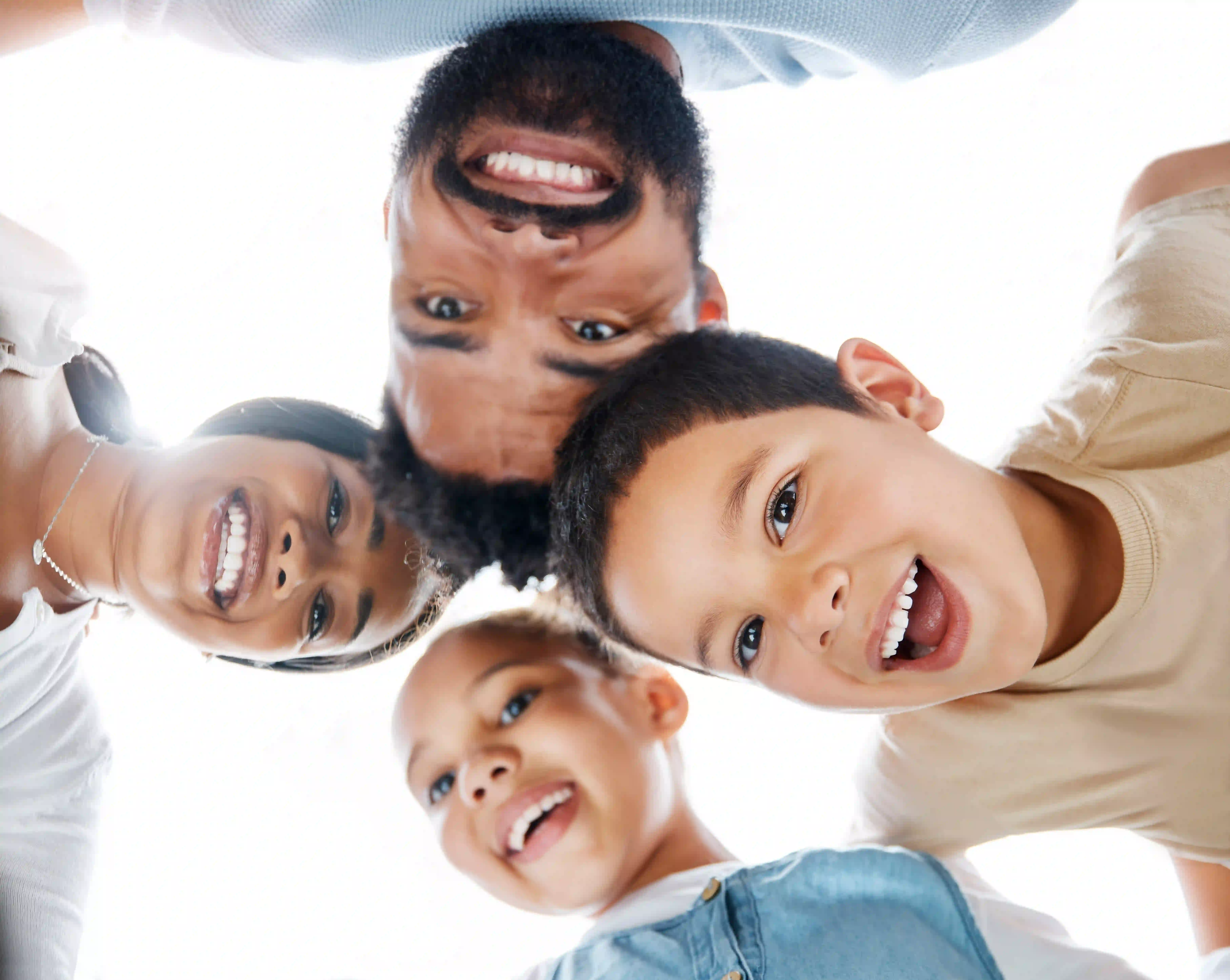 smiling family of four