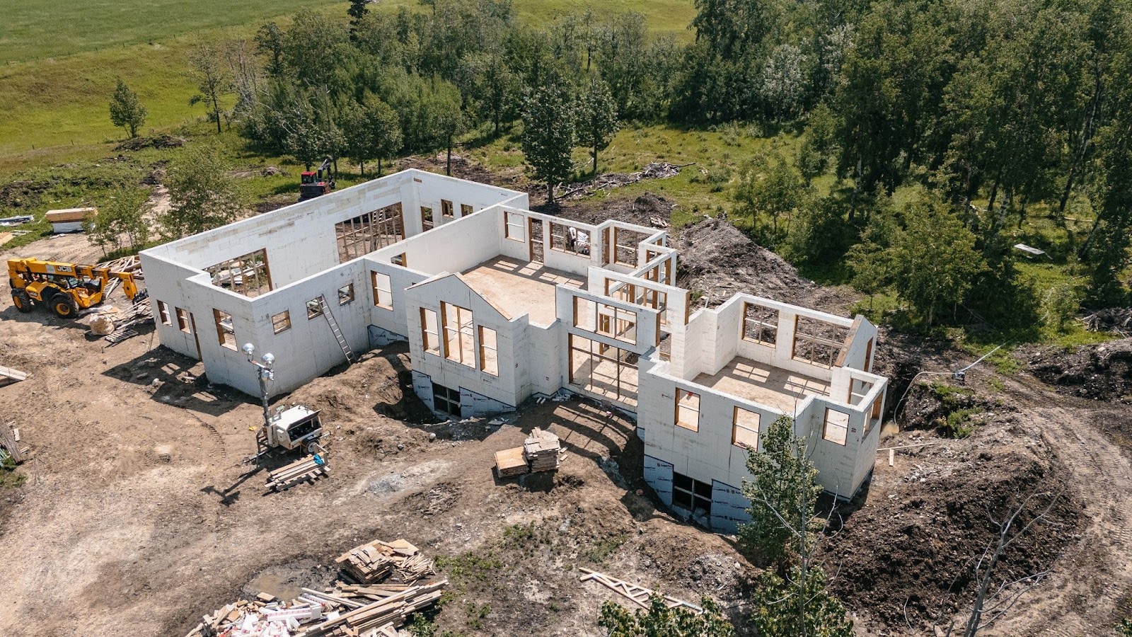 A SuperForm ICF home is pictured during the construction process.