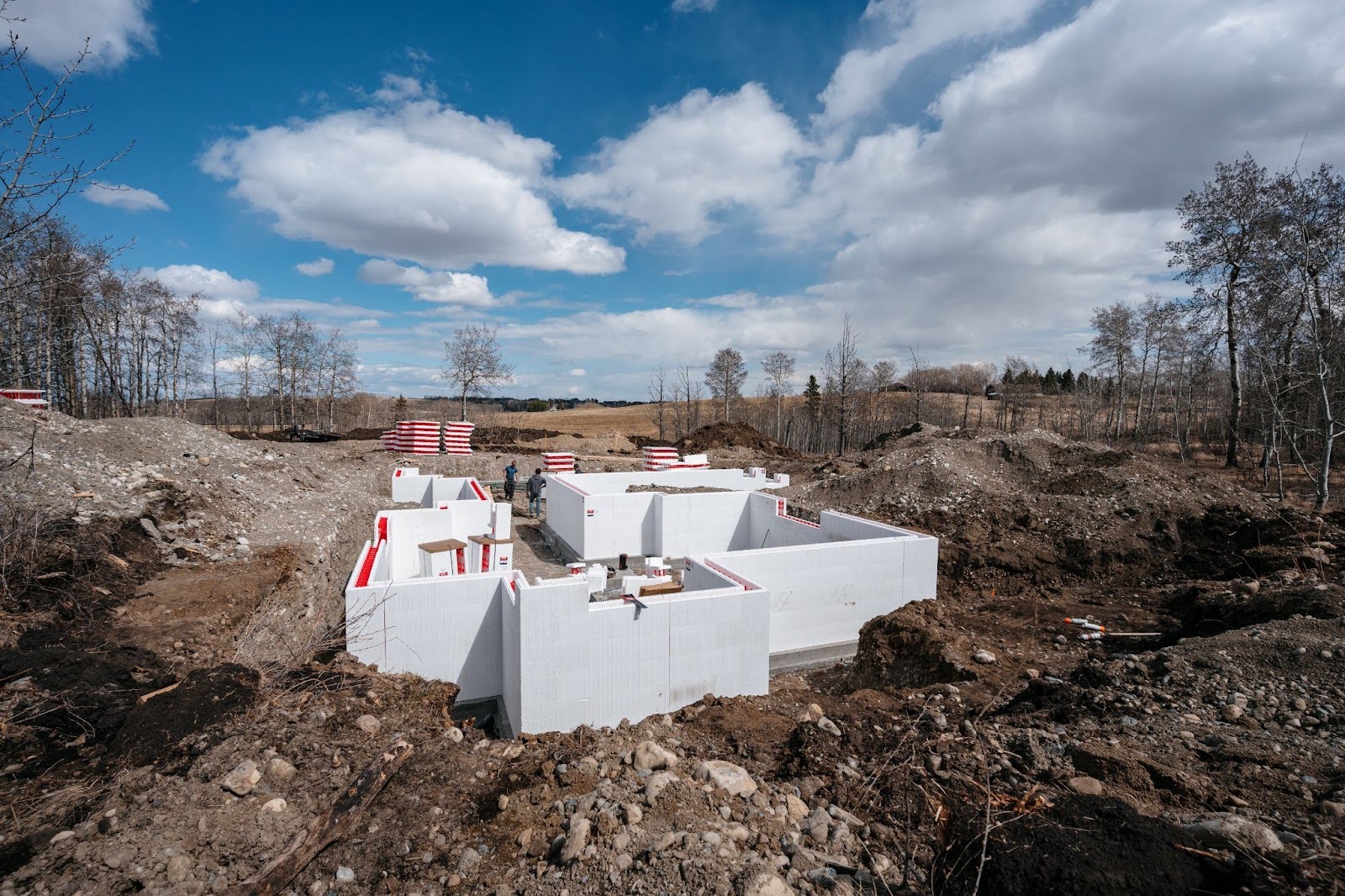 A SuperForm ICF home is pictured during the construction process.