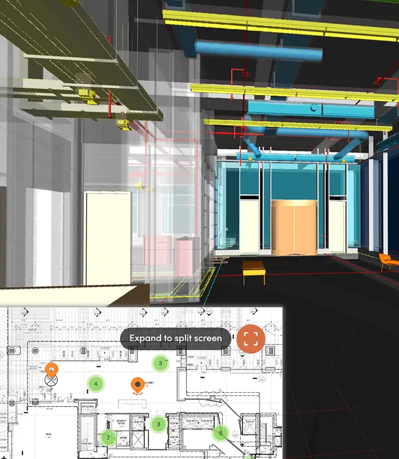 digital layout of a room