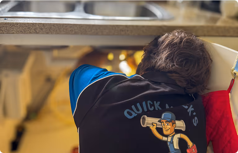 High-pressure water jetting used by Quick Mick’s Plumbing to clear a blocked drain in Penrith