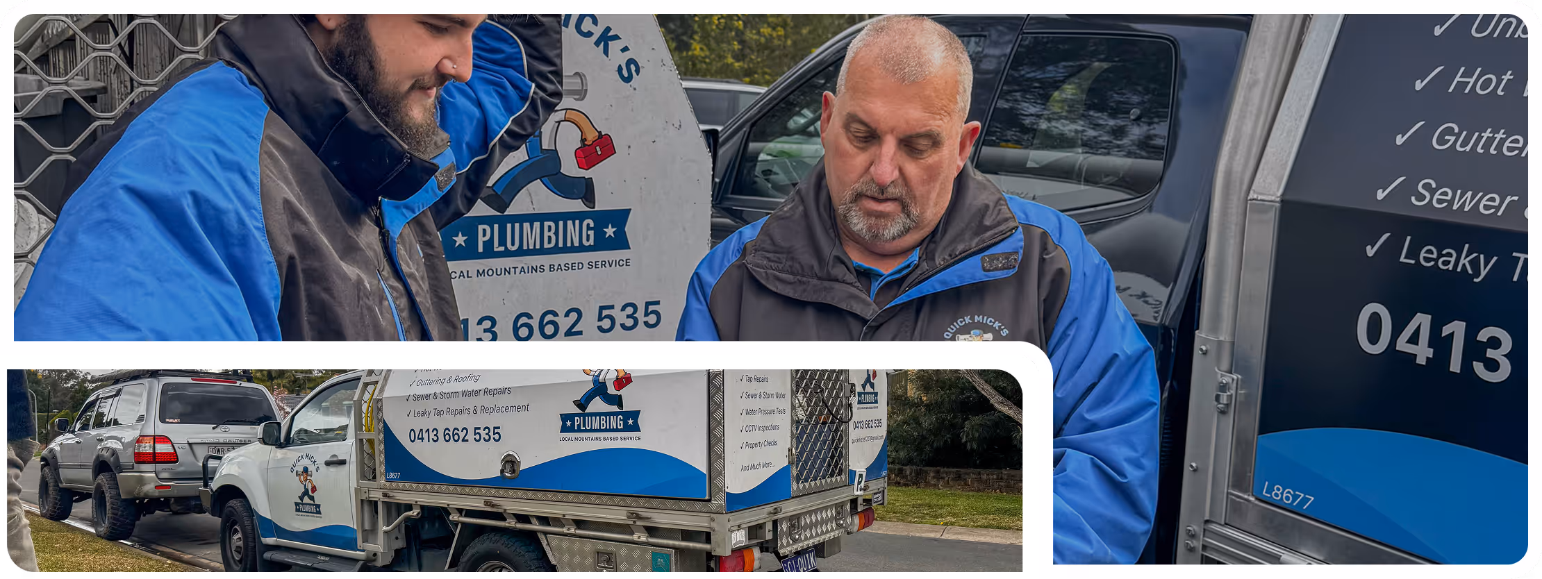 quick mick's plumbing working on a home in the blue mountains nsw doing preventive maintenance