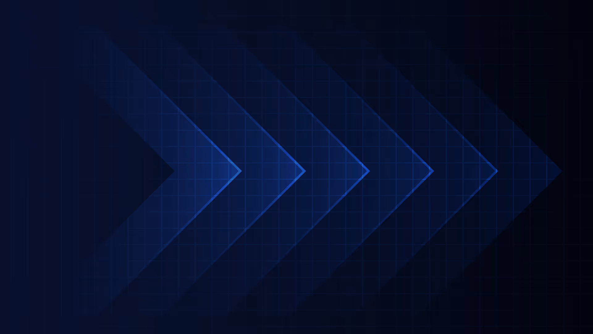 Seta azul translúcida pontilhada apontando para a direita sobre fundo escuro com linhas de grade.