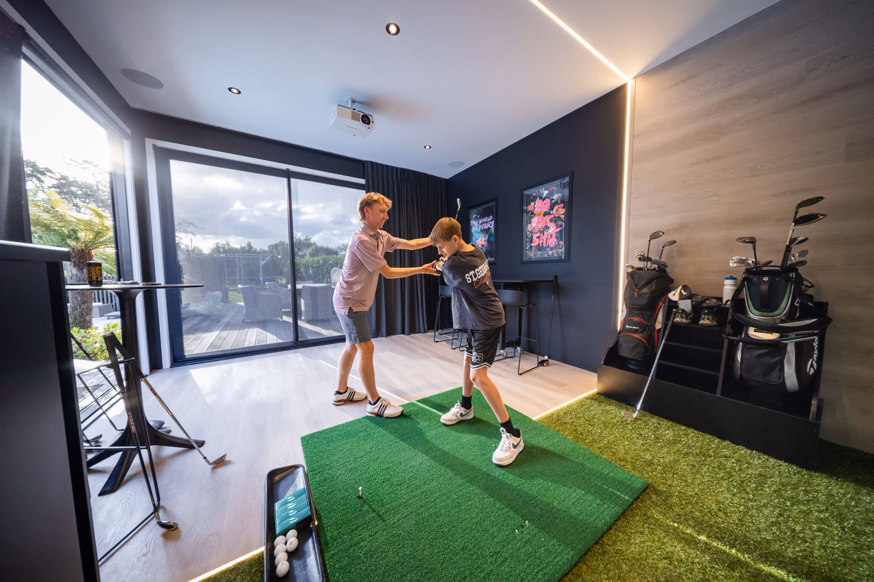 Golf Coaches want a dedicated, all-weather coaching bay with tour-level data and video replay.