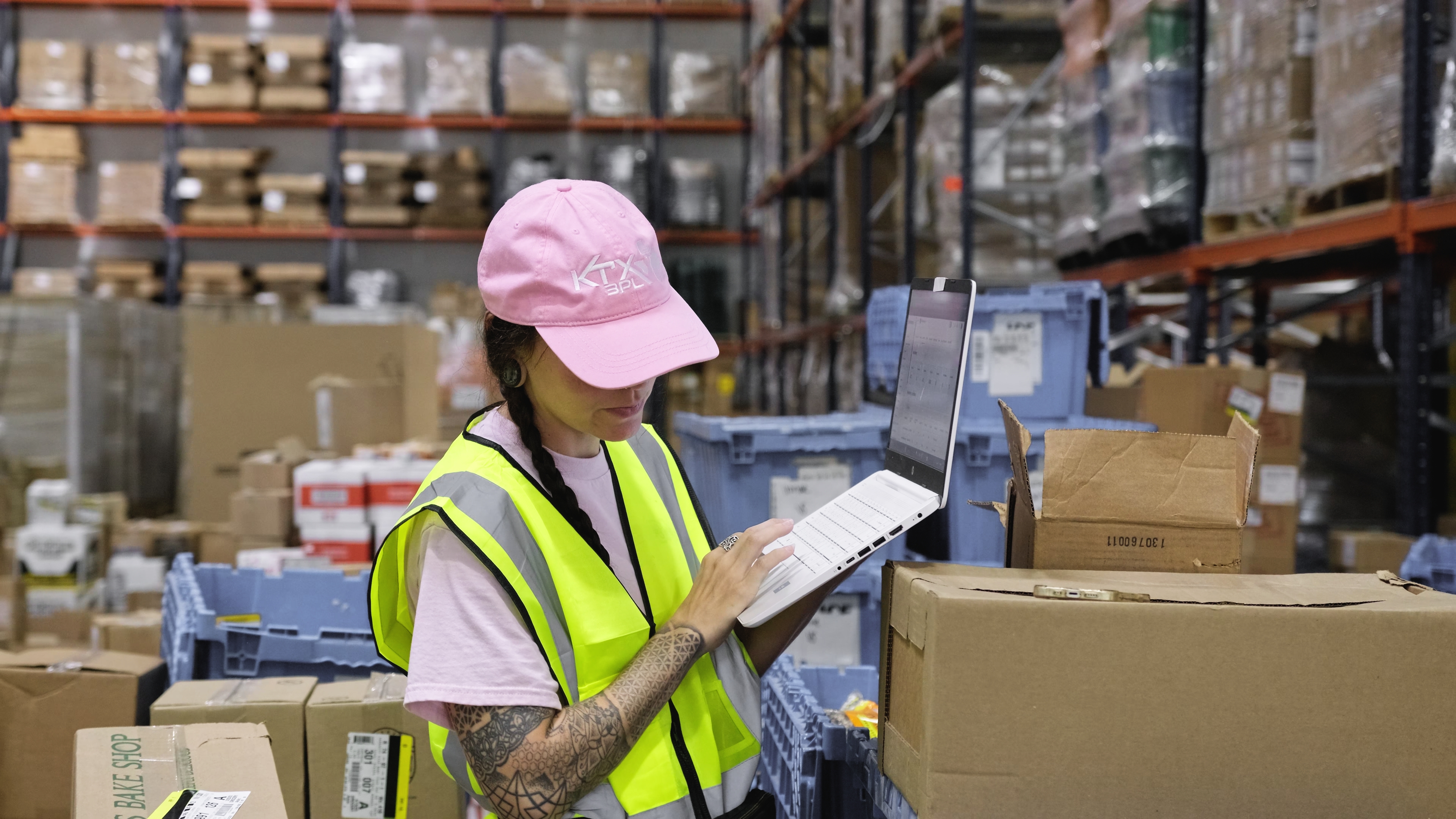 KTX warehouse shelving and organized inventory systems