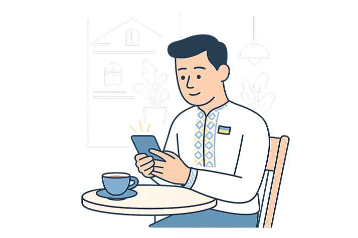 [interface] image of person using a mobile banking app (for a fintech company)