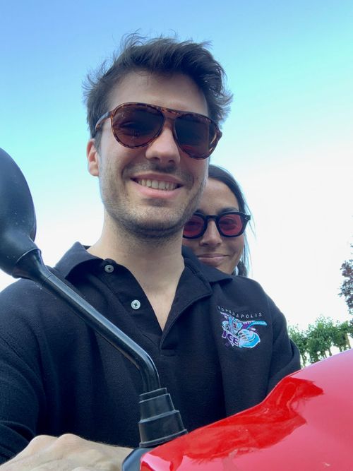 image of cyclists tuning their bikes