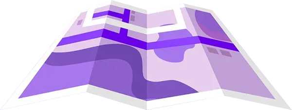 Folded map illustration representing local SEO for single location businesses