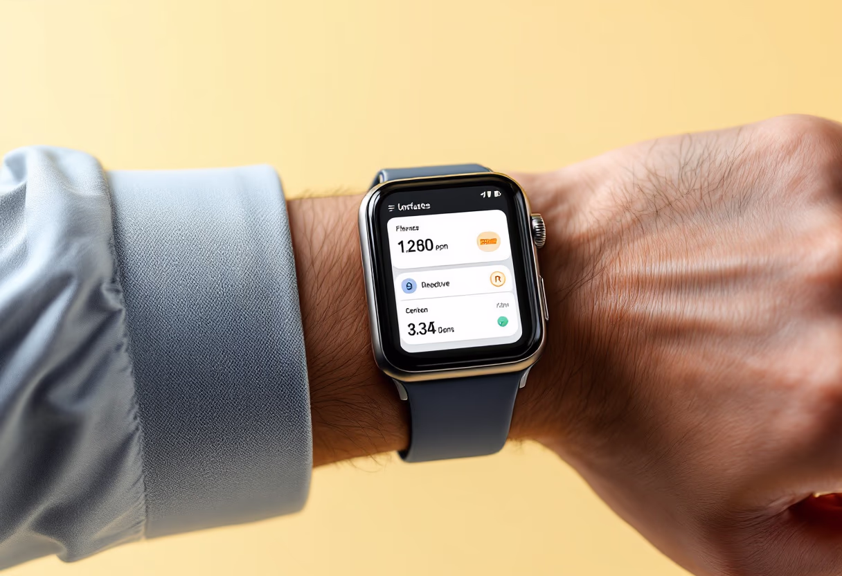 image of tech device with app interface