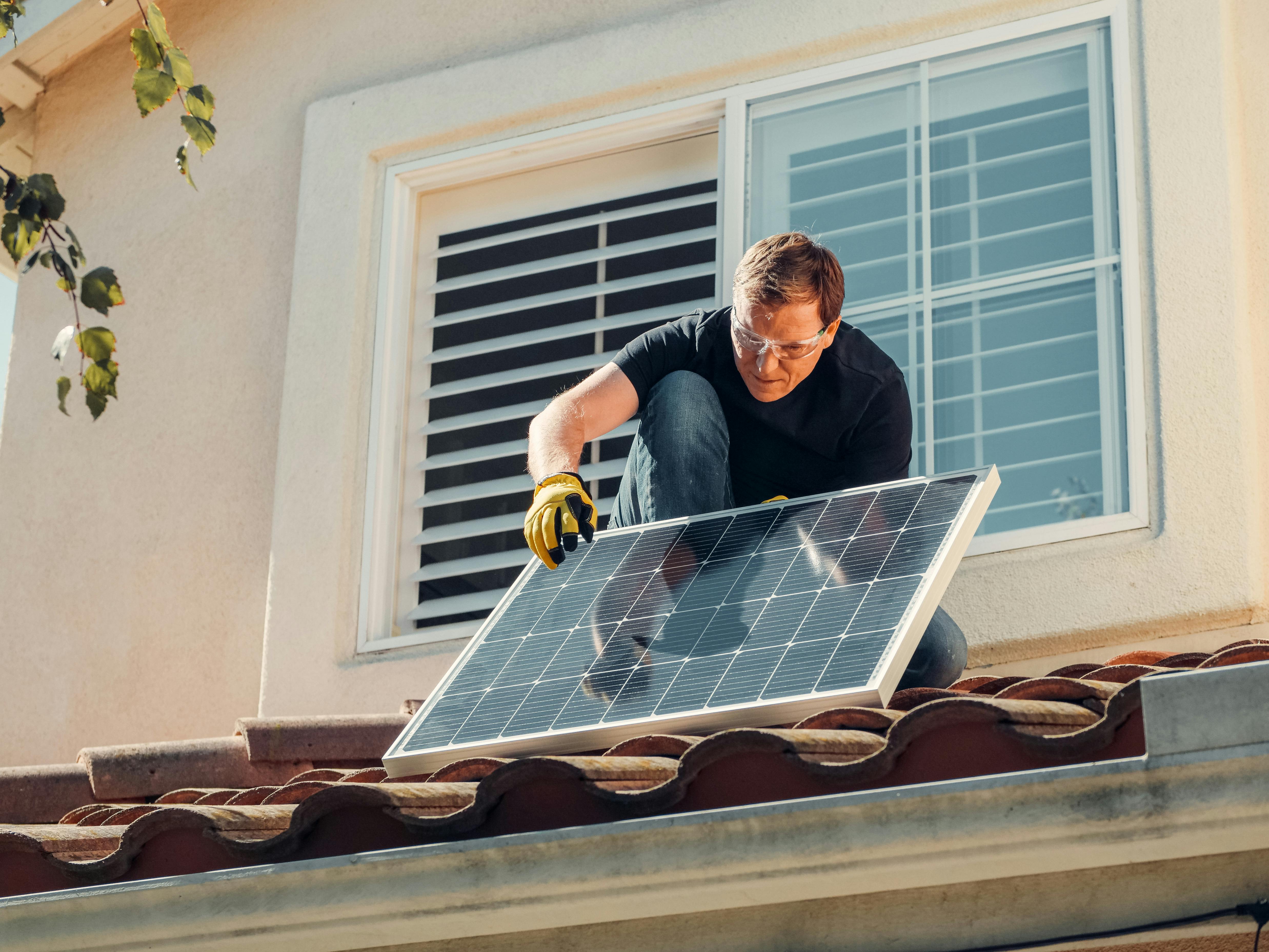 image of solar panels installation