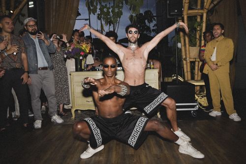 Party setting with two dancers