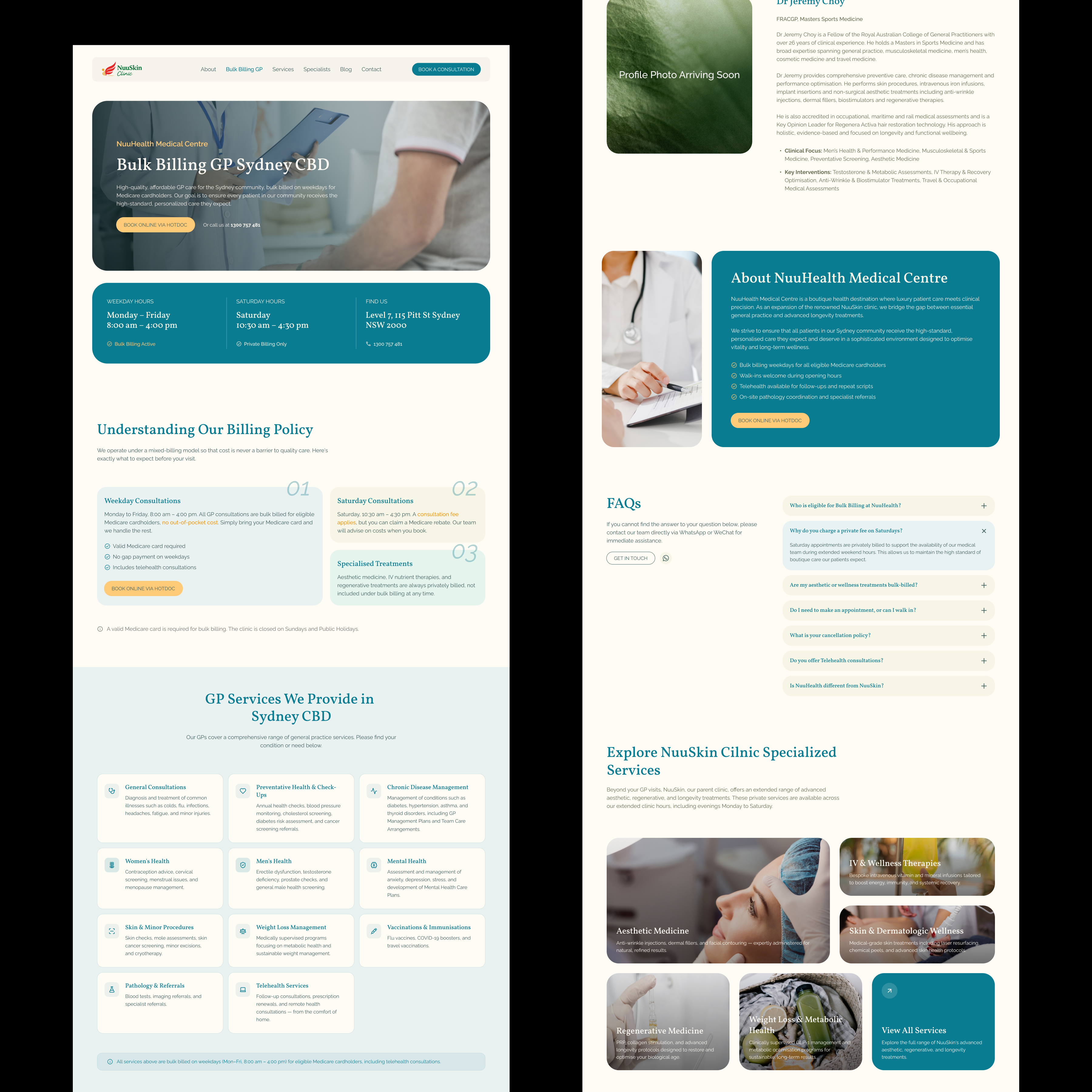 Split-screen personal portfolio website designed by Vio Dsgn Studio for A&R professional