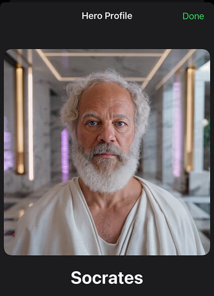 AI Zadrz App have Socrates chat with a person